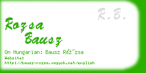 rozsa bausz business card